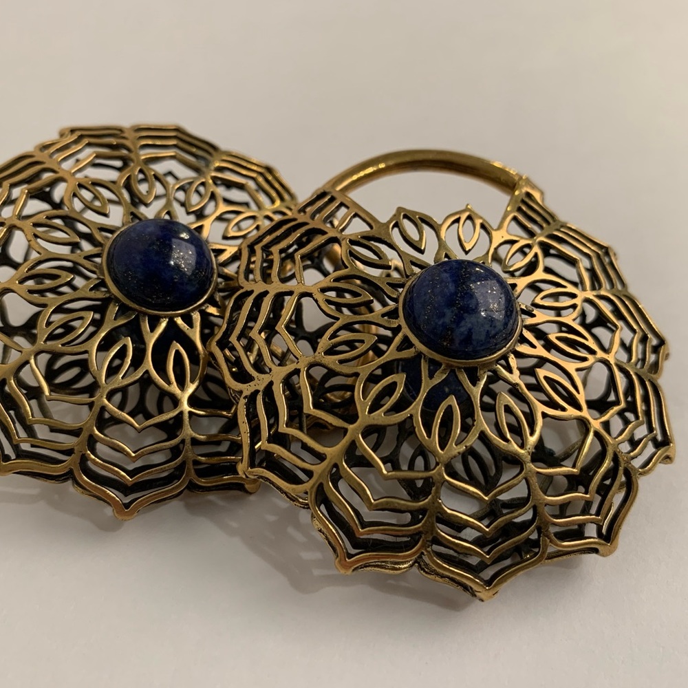 Brass & Lapis Earrings